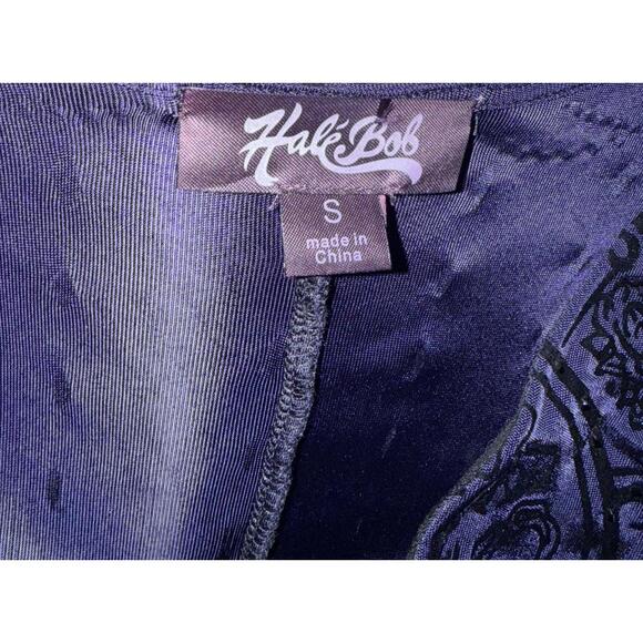 Hale Bob Purple/ Blue Dress with Black Embroidery and Beading, Size S - Picture 8 of 8